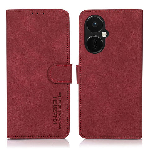 KHAZNEH Anti-fall Phone Cover for OnePlus Nord CE 3 Lite 5G / Nord N30 5G , Textured Magnetic Flip Leather Phone Case with Stand Wallet