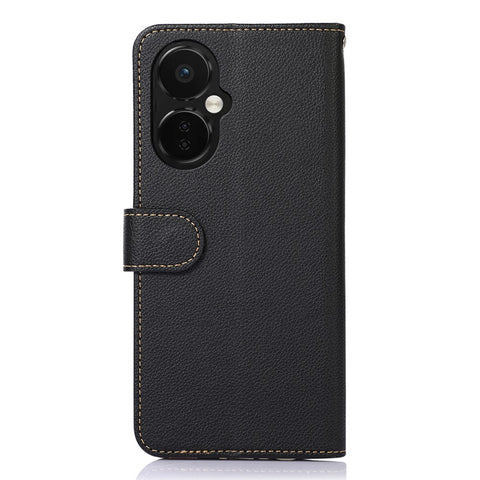 KHAZNEH For OnePlus Nord CE 3 Lite 5G / Nord N30 5G Litchi Skin PU Leather Phone Case RFID Blocking Protection Wallet Cover with Stand