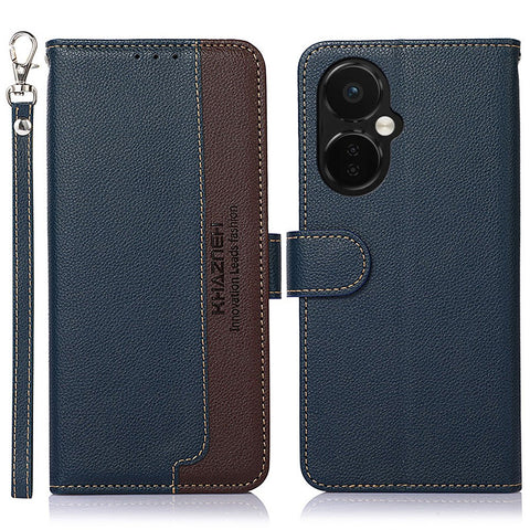 KHAZNEH For OnePlus Nord CE 3 Lite 5G / Nord N30 5G Litchi Skin PU Leather Phone Case RFID Blocking Protection Wallet Cover with Stand
