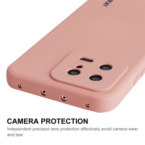 ENKAY HAT PRINCE for Xiaomi 13 5G Liquid Silicone Phone Case Straight Edge Anti-Scratch Phone Cover