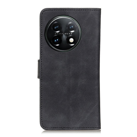 KHAZNEH For OnePlus 11 5G Leather Phone Case Retro Texture Anti-fall Phone Cover with Wallet Stand