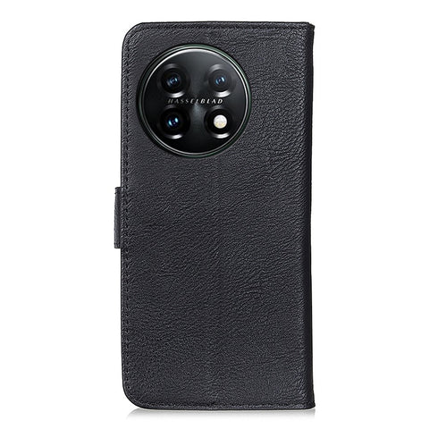 KHAZNEH Protective Phone Case for OnePlus 11 5G , Flip Leather Cowhide Texture Shockproof Phone Cover with Wallet Stand