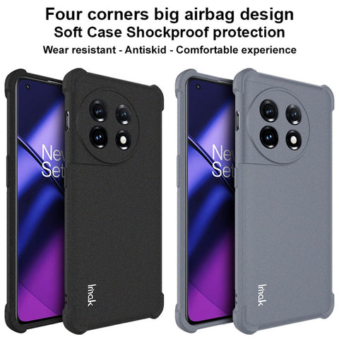 IMAK For OnePlus 11 5G Matte Soft TPU Phone Back Cover Four Corners Airbag Drop-proof Smartphone Case