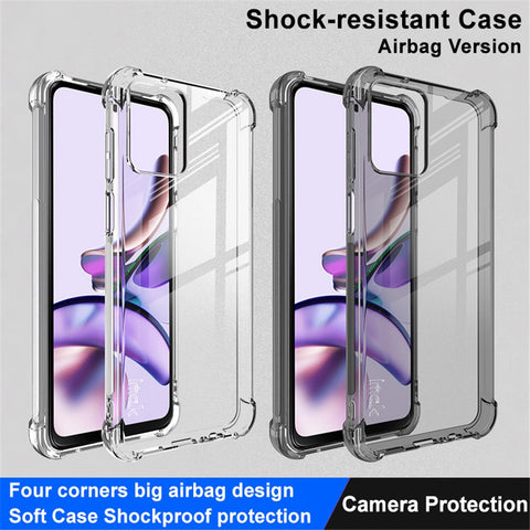 IMAK For Motorola Moto G73 5G Anti-Yellowing Airbag Cushion Design Phone Cover Clear TPU Phone Case