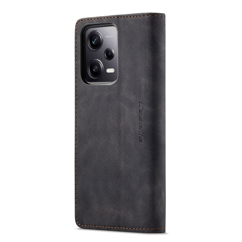 CASEME 013 Series Phone Case for Xiaomi Redmi Note 12 5G (Global) / (India) / (China) / Poco X5 5G Shockproof PU Leather Case Wallet Stand Cover