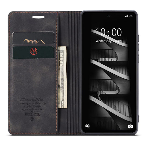 CASEME 013 Series Phone Case for Xiaomi Redmi Note 12 5G (Global) / (India) / (China) / Poco X5 5G Shockproof PU Leather Case Wallet Stand Cover
