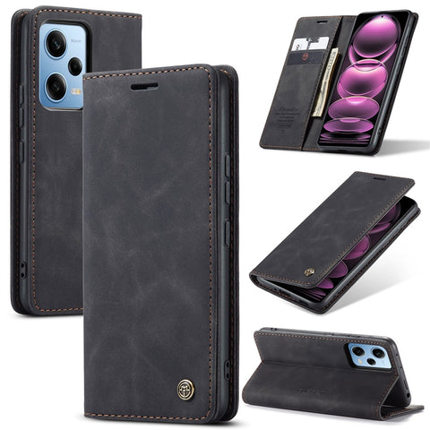 CASEME 013 Series Phone Case for Xiaomi Redmi Note 12 Pro 5G  / Note 12 Pro Speed 5G / Poco X5 Pro 5G Anti-scratch PU Leather Case Wallet Stand Cover