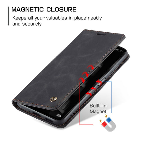 CASEME 013 Series Phone Shell for Xiaomi Redmi Note 12 Pro+ 5G PU Leather Case Wallet Stand Cover