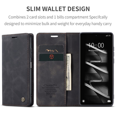 CASEME 013 Series Phone Shell for Xiaomi Redmi Note 12 Pro+ 5G PU Leather Case Wallet Stand Cover