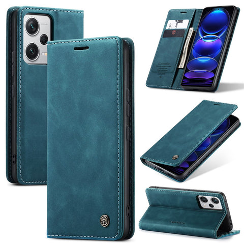 CASEME 013 Series Phone Shell for Xiaomi Redmi Note 12 Pro+ 5G PU Leather Case Wallet Stand Cover