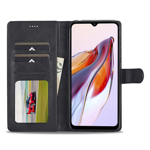 LC.IMEEKE For Xiaomi Redmi 12C 4G / 11A 4G Drop-proof Phone Case Calf Texture Wallet Stand Leather Cell Phone Cover