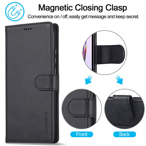 LC.IMEEKE For Xiaomi Redmi 12C 4G / 11A 4G Drop-proof Phone Case Calf Texture Wallet Stand Leather Cell Phone Cover