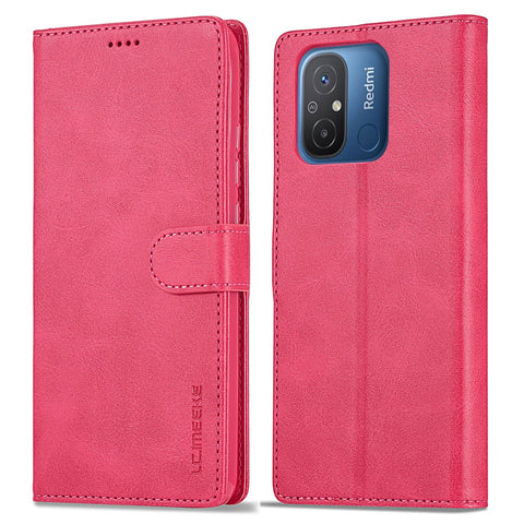 LC.IMEEKE For Xiaomi Redmi 12C 4G / 11A 4G Drop-proof Phone Case Calf Texture Wallet Stand Leather Cell Phone Cover