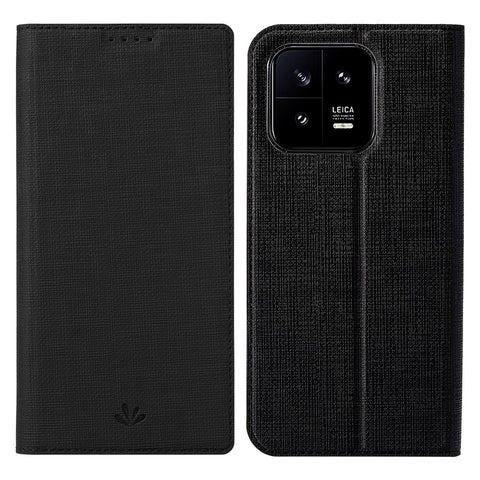 VILI DMX Series Phone Leather Case for Xiaomi 13 5G Card Holder Stand Cell Phone Cover