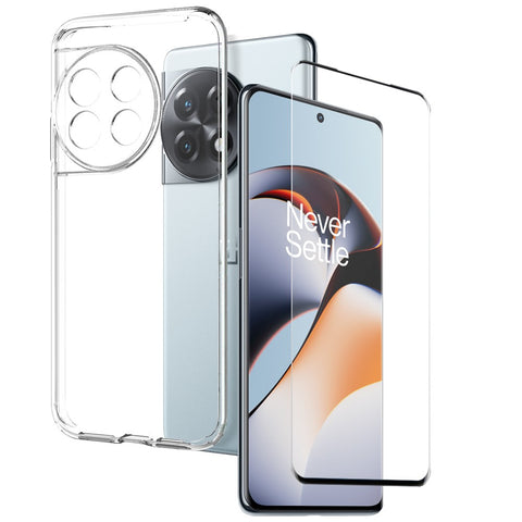NORTHJO For OnePlus 11R 5G / Ace 2 5G / 11R 5G TPU Case Phone Cover + Crystal Clear Tempered Glass Screen Protector