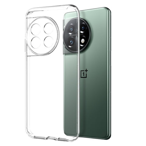 NORTHJO For OnePlus 11 5G Transparent Phone TPU Case + Anti-scratch Tempered Glass Screen Protector