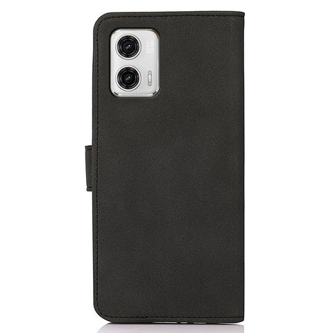 KHAZNEH For Motorola Moto G73 5G Textured Anti-drop Wallet Cover Flip Leather Mobile Phone Case with Stand