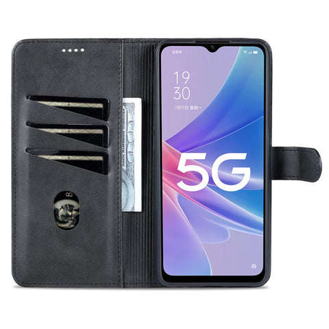 AZNS For Oppo A58 5G / A58x 5G / A78 5G Cowhide Texture Leather Flip Cover  Magnetic Stand Wallet Phone Case