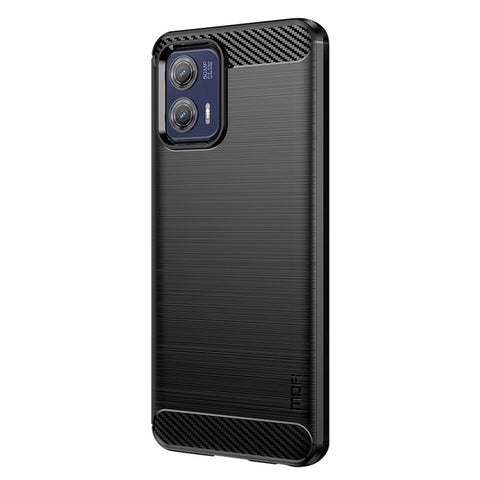 MOFI JK TPU Series-1 For Motorola Moto G73 5G Bump Proof Phone Cover Brushed Carbon Fiber Case TPU Shell