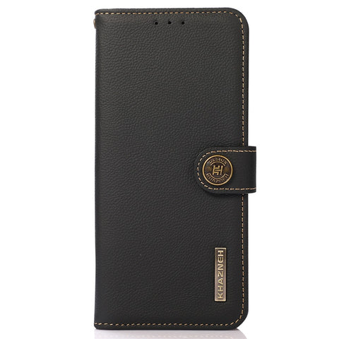KHAZNEH For OnePlus Nord CE 3 Lite 5G / Nord N30 5G RFID Blocking Phone Wallet Case Genuine Leather Stand Phone Cover