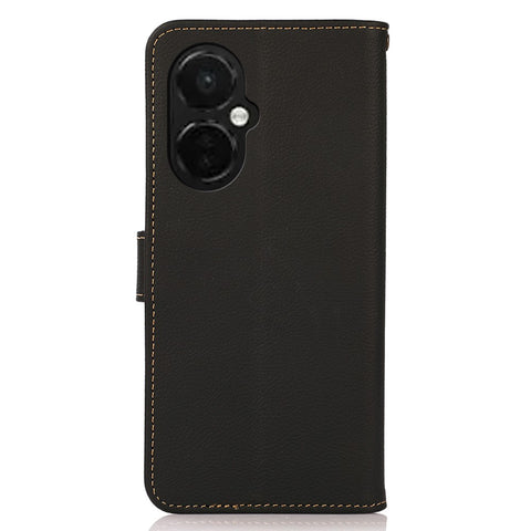 KHAZNEH For OnePlus Nord CE 3 Lite 5G / Nord N30 5G RFID Blocking Phone Wallet Case Genuine Leather Stand Phone Cover