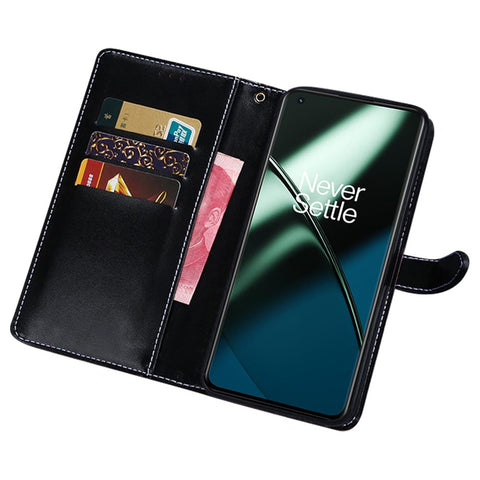 IDEWEI For OnePlus 11 5G Anti-scratch Phone Flip Cover Crocodile Texture PU Leather Magnetic Closure Wallet Stand Phone Case