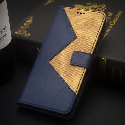 IDEWEI For OnePlus 11 5G Color Splicing Leather Magnetic Cover Phone Case with Card Slots and Wrist Strap