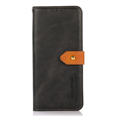 KHAZNEH For Xiaomi Redmi 12C 4G / 11A 4G Cowhide Texture Flip Leather Wallet Cover Stand Anti-drop Phone Case