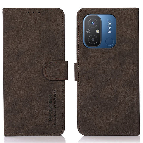 KHAZNEH For Xiaomi Redmi 12C 4G / 11A 4G Flip Leather Phone Case Textured Anti-scratch Phone Cover Stand Wallet