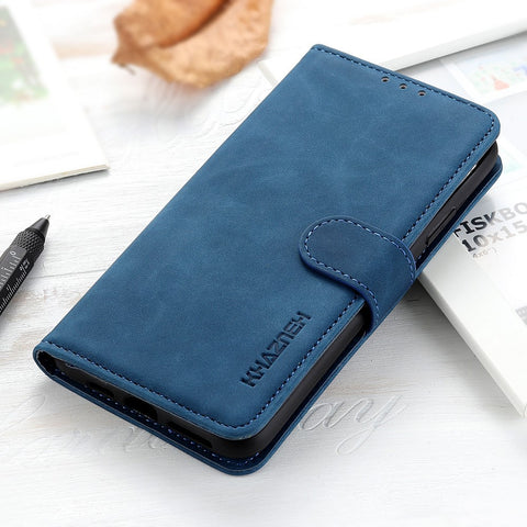 KHAZNEH For Oppo Reno8 T 4G Retro Texture Phone Case PU Leather Stand Wallet Phone Cover