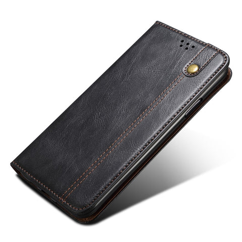 For Oppo A78 5G / A58x 5G / A58 5G Waxy Crazy Horse Texture Anti-drop Phone Case Leather Stand Wallet Phone Cover
