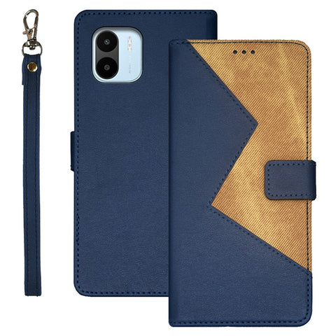 IDEWEI Leather Phone Case for Xiaomi Redmi A2 4G / A1 4G , Color Splicing Shockproof Stand Phone Cover with Card Holder