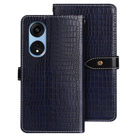 IDEWEI For Oppo Reno8 T 5G / A1 Pro 5G Flip Leather Cover Crocodile Texture Stand Wallet Phone Case