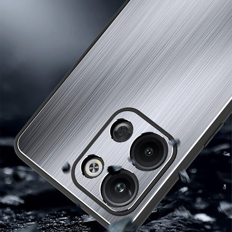 For Oppo Reno9 Pro+ 5G Phone Case Kickstand TPU Frame Brushed Aluminium Alloy Back Phone CCover