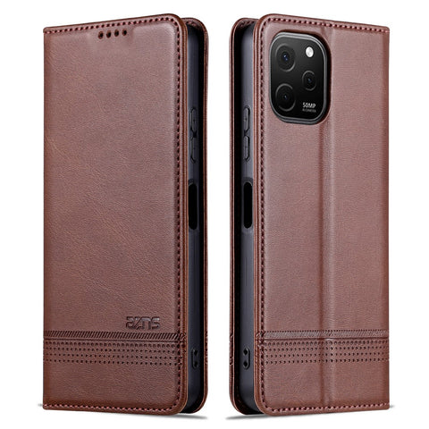 AZNS For Huawei Enjoy 50z 4G / nova Y61 4G Flip Leather Phone Case Wallet Stand Magnetic Phone Cover