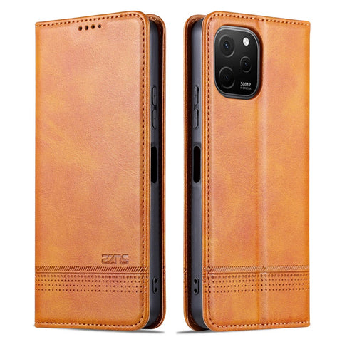 AZNS For Huawei Enjoy 50z 4G / nova Y61 4G Flip Leather Phone Case Wallet Stand Magnetic Phone Cover