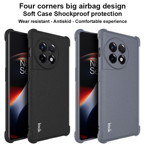 IMAK For OnePlus Ace 2 5G / 11R 5G Matte Phone Case Four Corners Airbag Anti-drop TPU Phone Cover