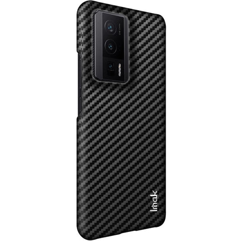 IMAK Ruiyi Series for Xiaomi Poco F5 Pro 5G / Redmi K60 Pro 5G / K60 5G / Poco F5 Pro 5G Phone Case Leather Coated PC Carbon Fiber Texture Phone Cover