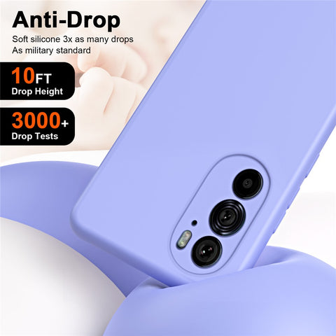 For Motorola Edge X30 / 30 Pro (Motorola Edge+ (2022)) Rubberized Back Cover with Fiber Lining 2.2mm Thickness TPU Phone Case