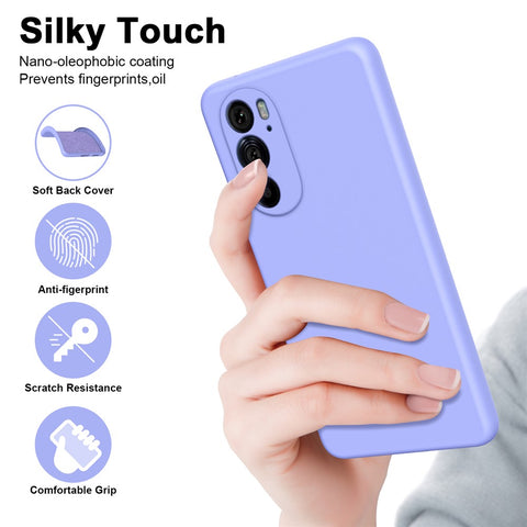 For Motorola Edge X30 / 30 Pro (Motorola Edge+ (2022)) Rubberized Back Cover with Fiber Lining 2.2mm Thickness TPU Phone Case