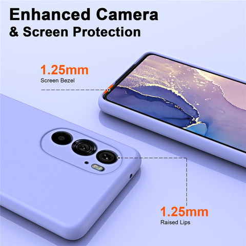 For Motorola Edge X30 / 30 Pro (Motorola Edge+ (2022)) Rubberized Back Cover with Fiber Lining 2.2mm Thickness TPU Phone Case