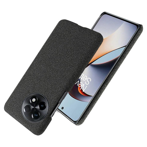 Cloth Texture Smartphone Cover for OnePlus 11R 5G / Ace 2 5G , Solid Color Hard PC+Cloth Anti-scratch Case