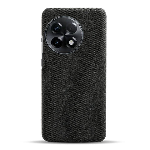 Cloth Texture Smartphone Cover for OnePlus 11R 5G / Ace 2 5G , Solid Color Hard PC+Cloth Anti-scratch Case