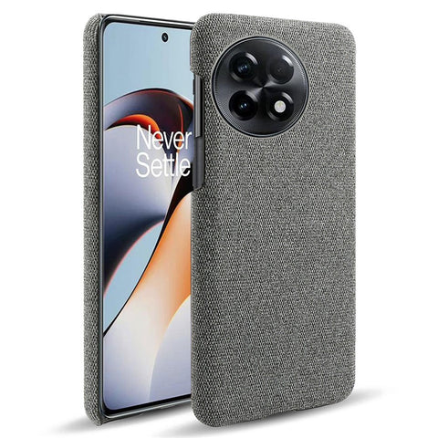Cloth Texture Smartphone Cover for OnePlus 11R 5G / Ace 2 5G , Solid Color Hard PC+Cloth Anti-scratch Case