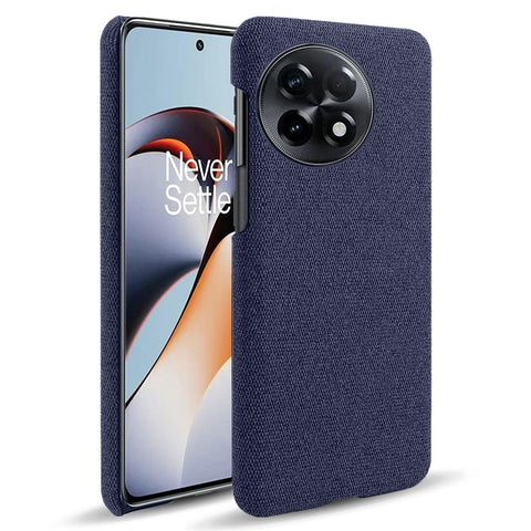 Cloth Texture Smartphone Cover for OnePlus 11R 5G / Ace 2 5G , Solid Color Hard PC+Cloth Anti-scratch Case