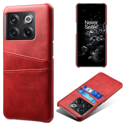 For OnePlus 10T 5G / Ace Pro 5G Phone Back Cover Dual Card Slots PC+PU Leather Phone Case