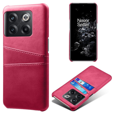For OnePlus 10T 5G / Ace Pro 5G Phone Back Cover Dual Card Slots PC+PU Leather Phone Case
