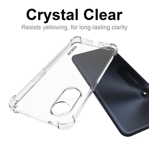 ENKAY HAT PRINCE For Oppo Reno8 T 4G Clear TPU Back Cover Phone Case with Anti-slip Strip Edge