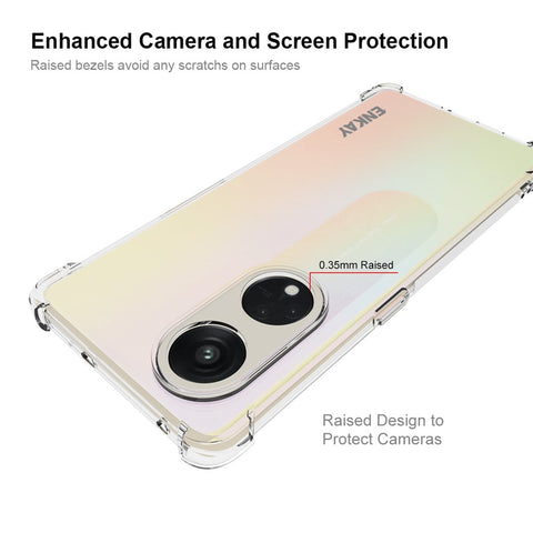 ENKAY HAT PRINCE For Oppo Reno8 T 5G / A1 Pro 5G TPU Cover Transparent Phone Case with Anti-slip Strip Edge