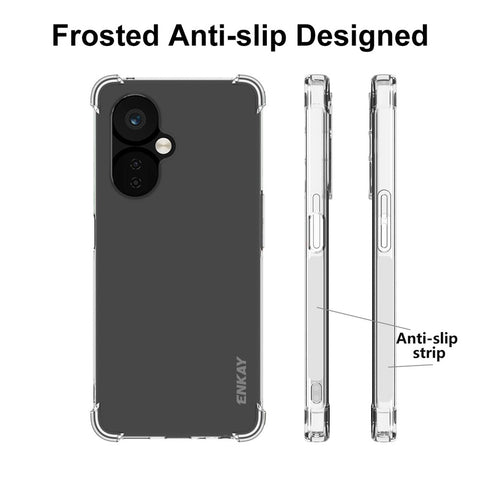 ENKAY HAT PRINCE For OnePlus Nord CE 3 Lite 5G / Nord N30 5G Soft TPU Phone Case Anti-slip Strip Edge Shockproof Phone Cover